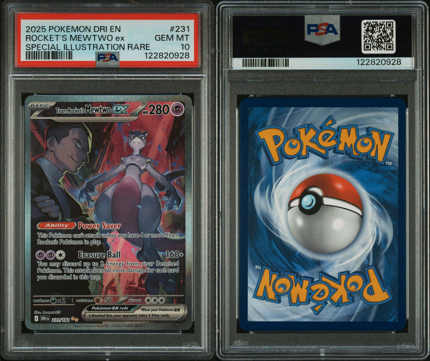 PSA 10 GEM MINT - SIR TEAM ROCKET’S MEWTWO - 2025 DESTINED RIVALS (English)