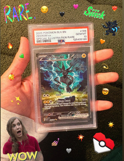 PSA 10 GEM MT - SIR ZEKROM - #166 2025 BLACK BOLT (English)