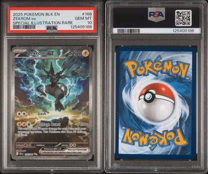 PSA 10 GEM MT - SIR ZEKROM - #166 2025 BLACK BOLT (English)