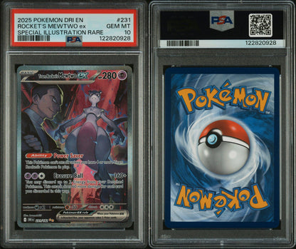 PSA 10 GEM MINT - SIR TEAM ROCKET’S MEWTWO - 2025 DESTINED RIVALS (English)